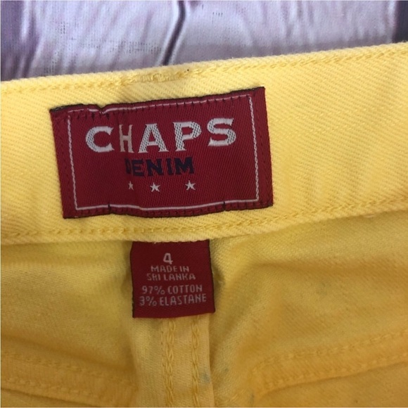 Chaps Yellow Cropped Jeans - Picture 3 of 4